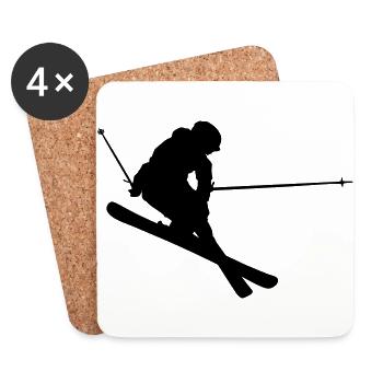 Ski -Jump - Untersetzer (4er-Set) - Weiß - Vorne