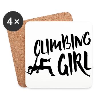 Climbing girl - Coasters (set of 4) - white - Front