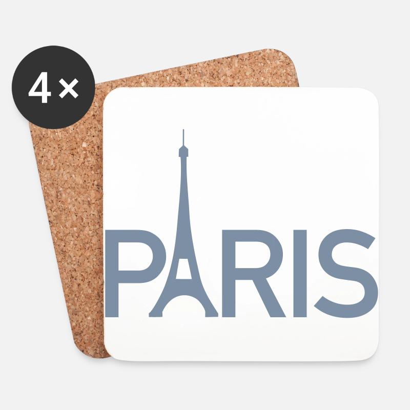 Paris - Untersetzer (4er-Set) - Weiß