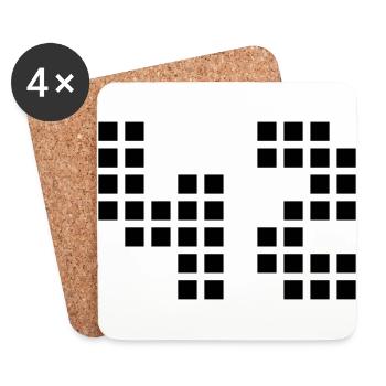 42 zweiundvierzig - Untersetzer (4er-Set) - Weiß - Vorne