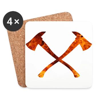Fire brigade - Coasters (set of 4) - white - Front