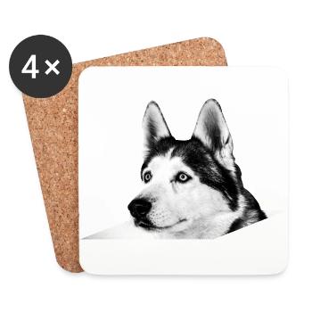 Husky - Coasters (set of 4) - white - Front