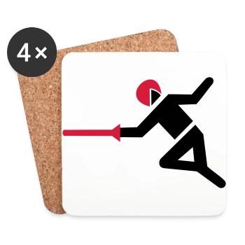 fencing - Coasters (set of 4) - white - Front