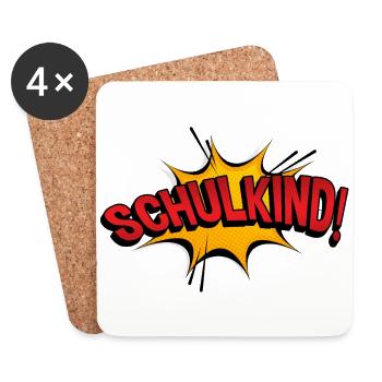 schulkind einschulung erste klasse kindergarten - Untersetzer (4er-Set) - Weiß - Vorne