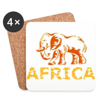 Africa - Coasters (set of 4) - white - Front