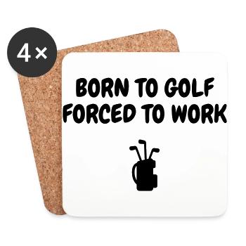 Golf - Sport - Golfer - Club - Green - Game - Play - Dessous de verre (lot de 4) - blanc - Devant
