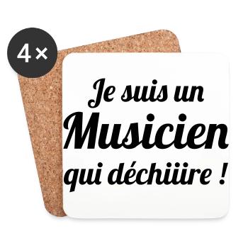 Musik / Musiker / Music / Musician - Untersetzer (4er-Set) - Weiß - Vorne