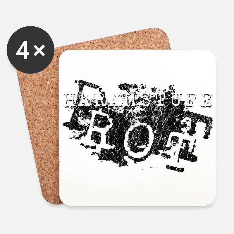 HARAM Level RED - Coasters (set of 4) - white