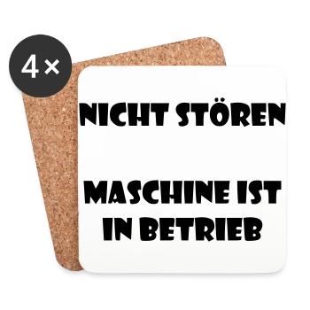 Lustiger Spruch fürs Gym oder Arbeit Job - Untersetzer (4er-Set) - Weiß - Vorne