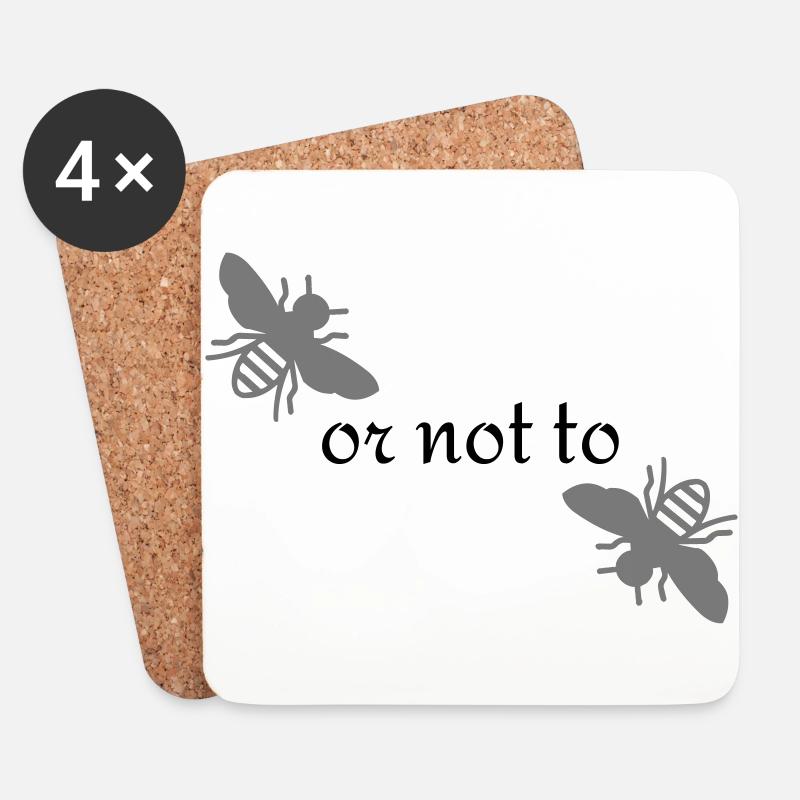 Bee or not to Bee - Untersetzer (4er-Set) - Weiß