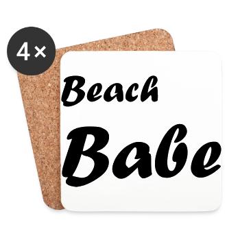 Beach Summer Women - Coasters (set of 4) - white - Front