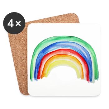 rainbow rainbow - Coasters (set of 4) - white - Front