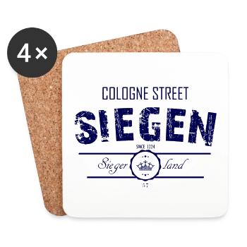 Siegen Cologne Street - Untersetzer (4er-Set) - Weiß - Vorne