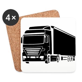 Camion Truck Left - Coasters (set of 4) - white - Front