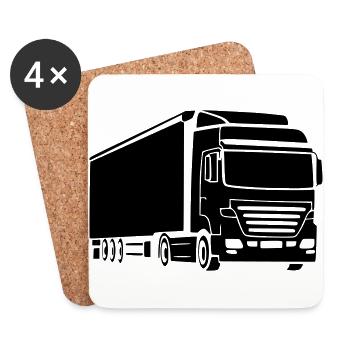 Camion Truck Richtig - Untersetzer (4er-Set) - Weiß - Vorne