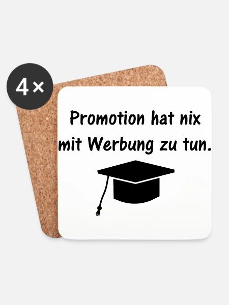 Promotion hat nix mit Werbung zu tun - Untersetzer (4er-Set) - Weiß