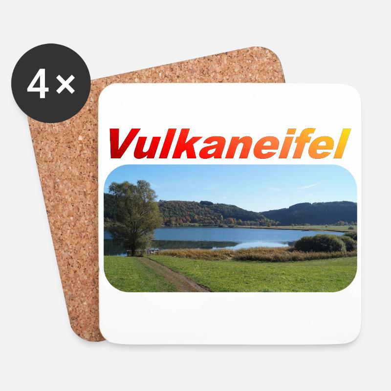Vulkaneifel - Untersetzer (4er-Set) - Weiß