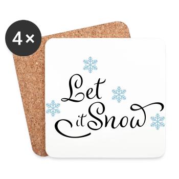 Cadeaux drôles pour Noël - Dessous de verre (lot de 4) - blanc - Devant