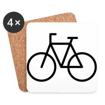 bicycle - Coasters (set of 4) - white - Front
