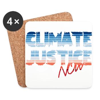 Climate Justice Now - Coasters (set of 4) - white - Front
