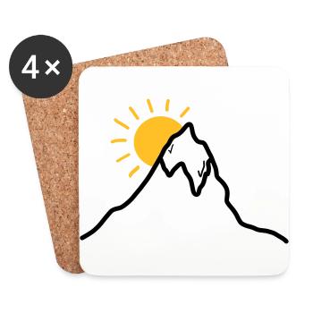 Sunrise - Untersetzer (4er-Set) - Weiß - Vorne