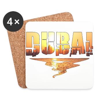 Dubai Skyline T-Shirt Sonnenuntergang Burj Khalifa - Untersetzer (4er-Set) - Weiß - Vorne
