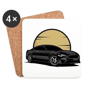 COYOTE V8 STANG - Coasters (set of 4) - white - Front