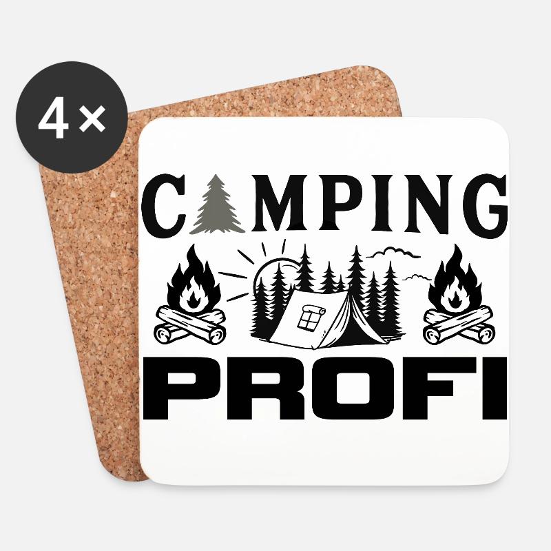 Camping Profi - Untersetzer (4er-Set) - Weiß
