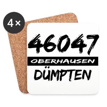 46047 Oberhausen Dümpten - Untersetzer (4er-Set) - Weiß - Vorne