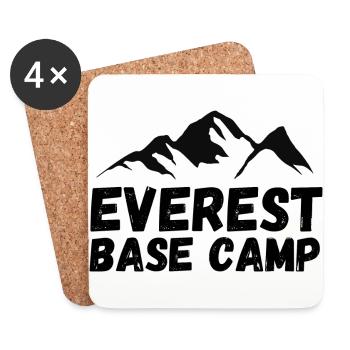Mount Everest Base Camp - Coasters (set of 4) - white - Front