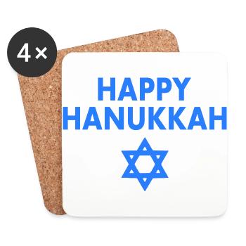 HAPPY HANUKKAH - Coasters (set of 4) - white - Front
