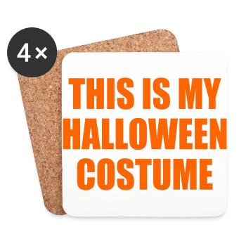 this is my halloween costume - Dessous de verre (lot de 4) - blanc - Devant