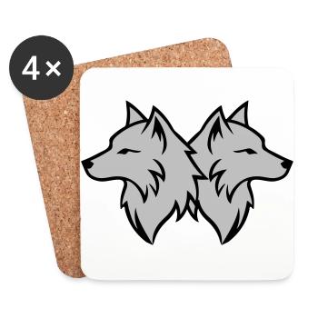 Wolf Team Rudel - Untersetzer (4er-Set) - Weiß - Vorne