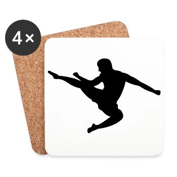 karate - Coasters (set of 4) - white - Front
