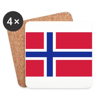 Norwegen - Untersetzer (4er-Set) - Weiß - Vorne