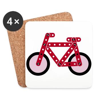 bicycle model - Untersetzer (4er-Set) - Weiß - Vorne