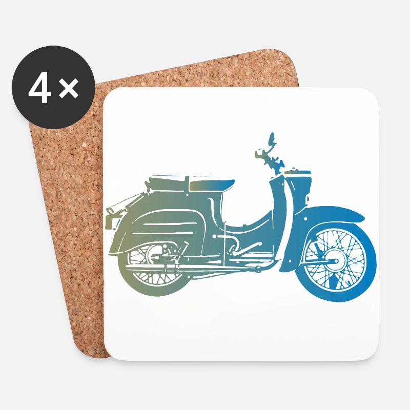 Simson Schwalbe KR51 - Untersetzer (4er-Set) - Weiß