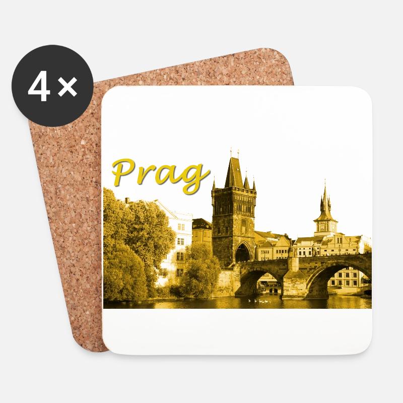 Prag die Goldene Stadt - Untersetzer (4er-Set) - Weiß
