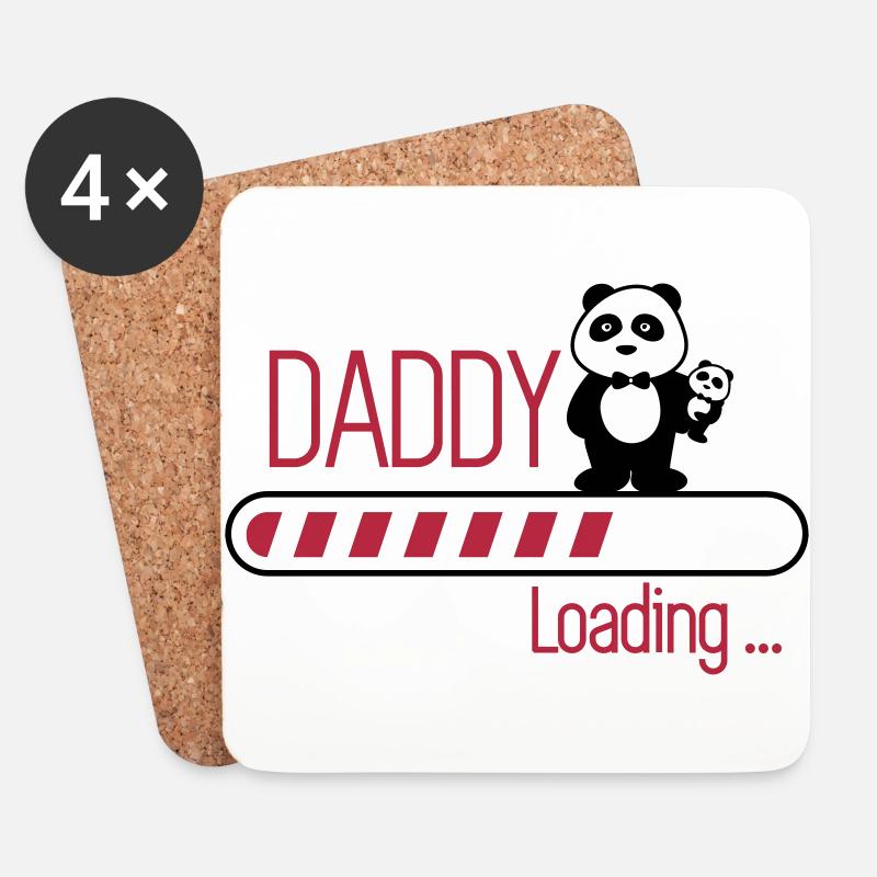 daddy loading - Untersetzer (4er-Set) - Weiß