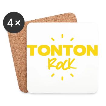 tonton rock - Dessous de verre (lot de 4) - blanc - Devant
