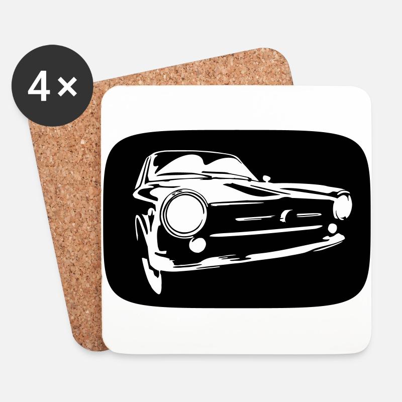 car - Untersetzer (4er-Set) - Weiß
