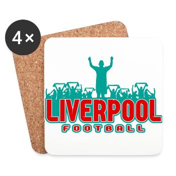 le football Liverpool - Dessous de verre (lot de 4) - blanc - Devant