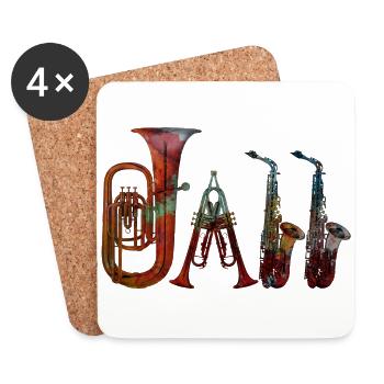 Jazz - Untersetzer (4er-Set) - Weiß - Vorne