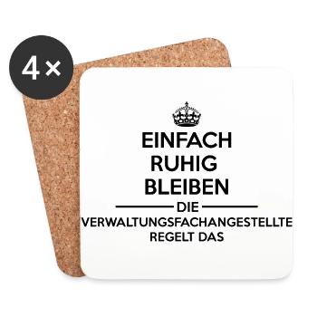 Einfach ruhig bleiben VFA - Untersetzer (4er-Set) - Weiß - Vorne