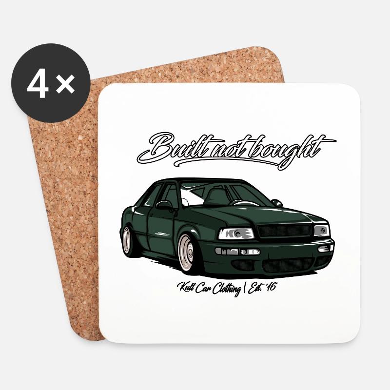 Built not bought - Kult Car Clothing - Untersetzer (4er-Set) - Weiß