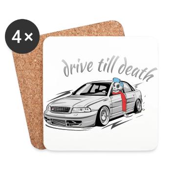 S4 B5 Limousine drive till death - Untersetzer (4er-Set) - Weiß - Vorne