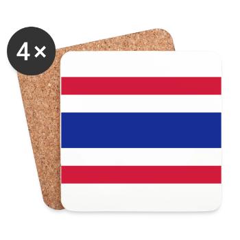 National Flag Of Thailand - Coasters (set of 4) - white - Front