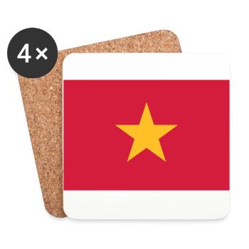 National Flag Of Vietnam - Coasters (set of 4) - white - Front