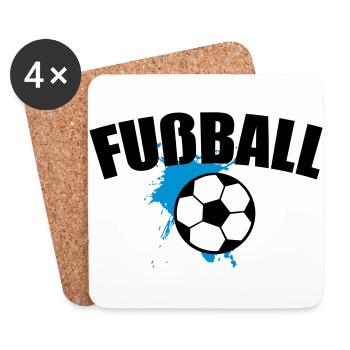 Fußball Soccer Splash 3c - Untersetzer (4er-Set) - Weiß - Vorne