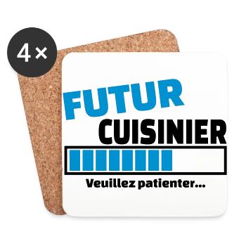 futur cuisinier - Dessous de verre (lot de 4) - blanc - Devant